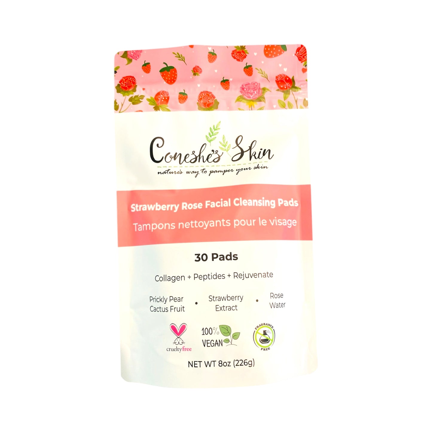Advanced Strawberry Rose Facial Cleansing Pads
