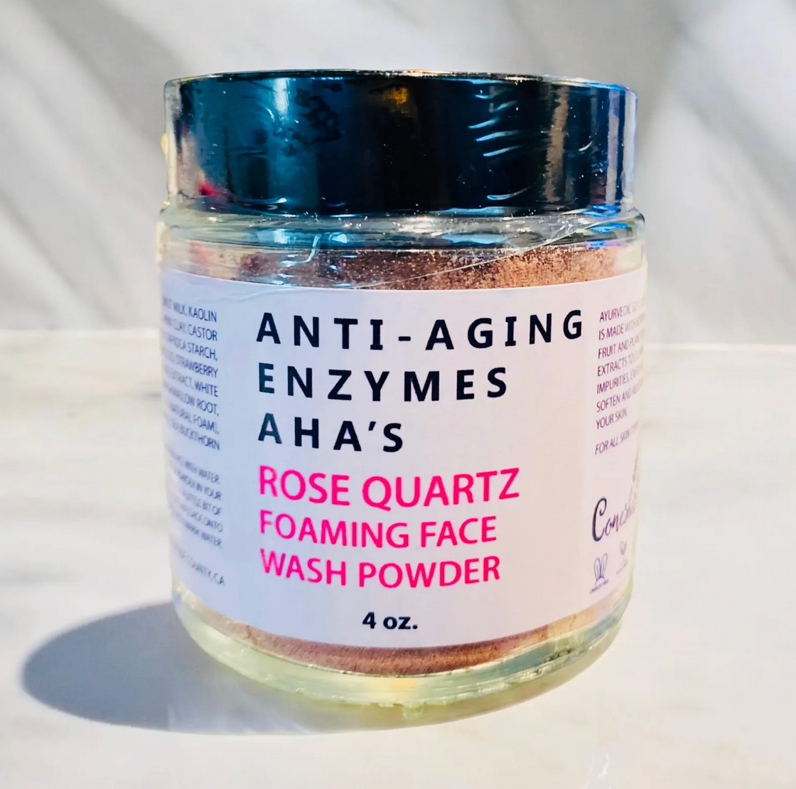 Rose Quartz Face Wash Powder + Collagen +Moisturize Ayurvedic