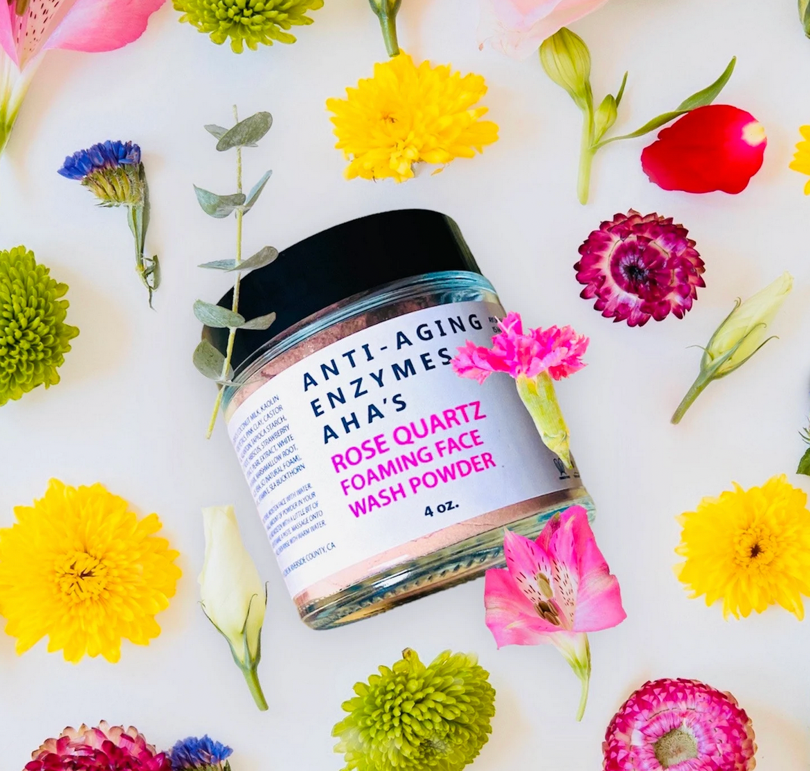 Rose Quartz Face Wash Powder + Collagen +Moisturize Ayurvedic