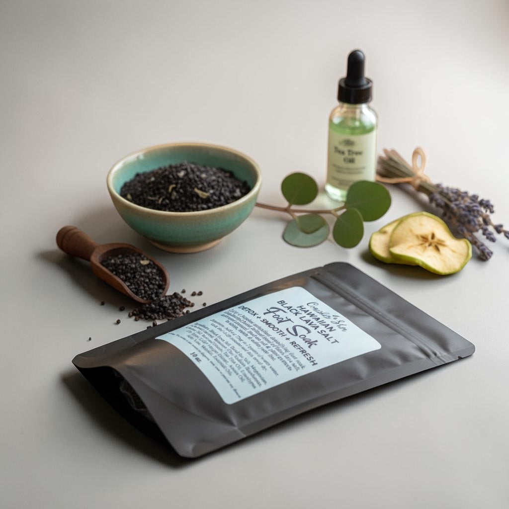 Foot Soak Hawaiian Black Lava Salt +Magnesium