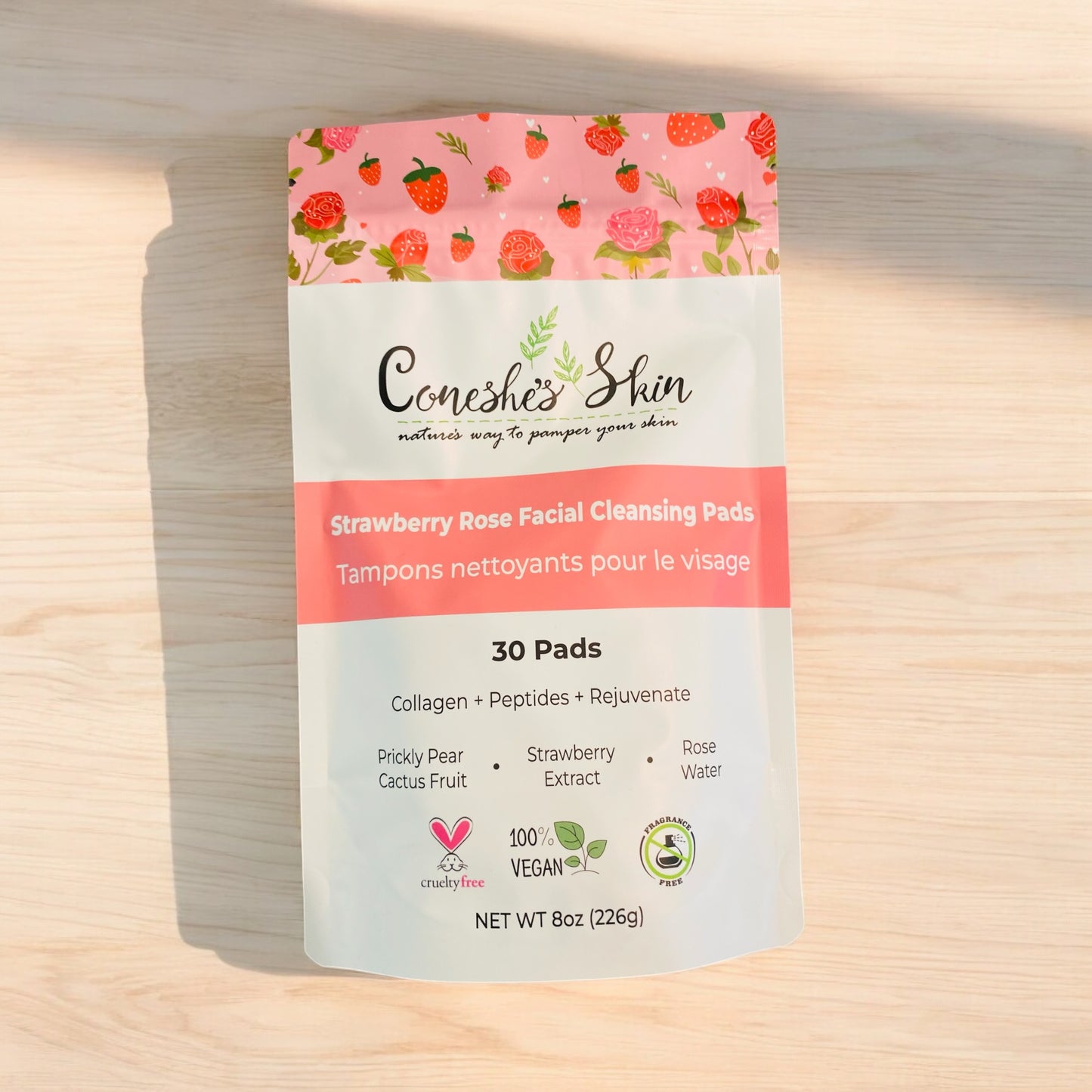 Advanced Strawberry Rose Facial Cleansing Pads