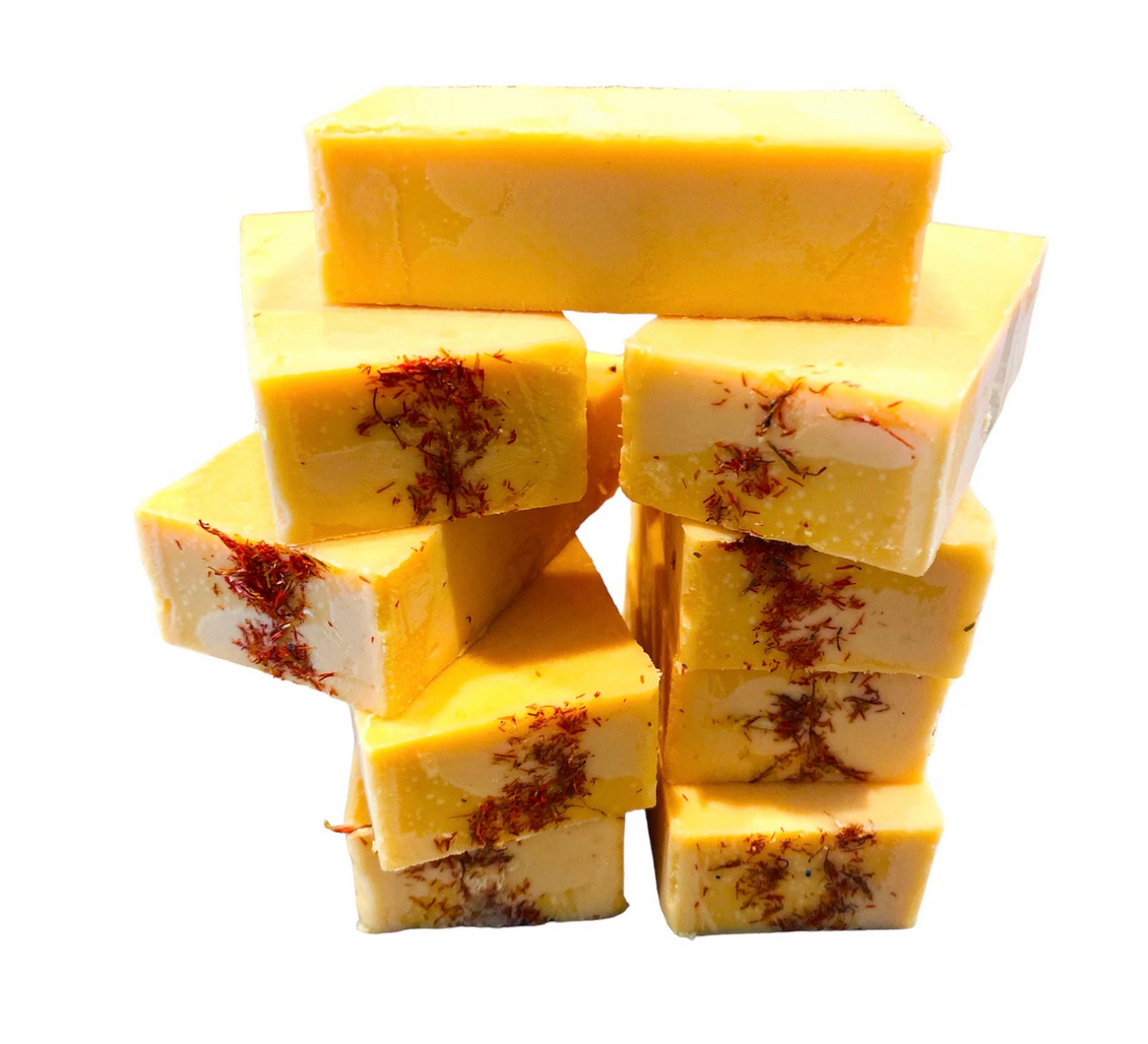 Saffron Goats Milk Soap + Ayurvedic + Botanical Infused