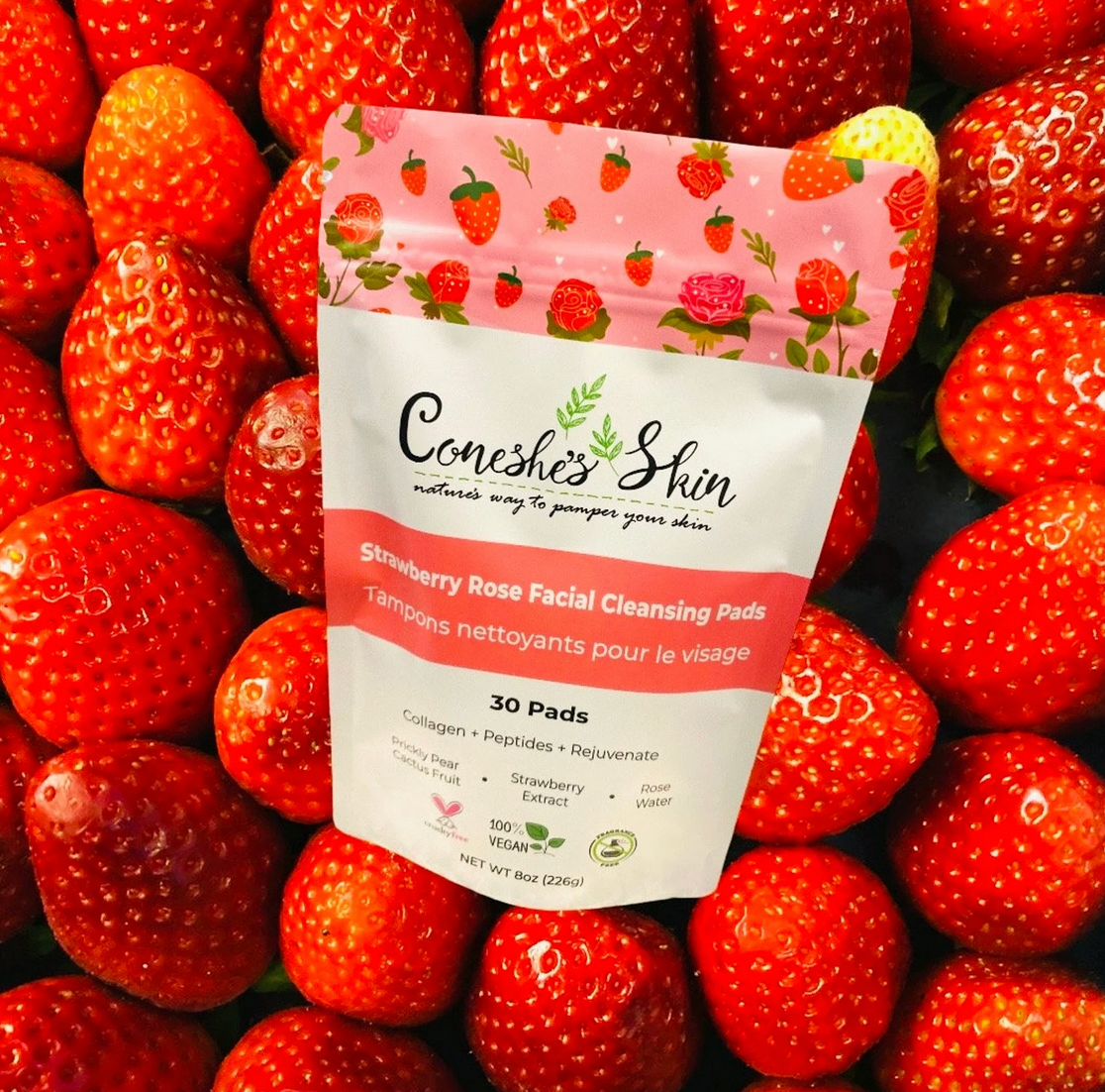 Advanced Strawberry Rose Facial Cleansing Pads